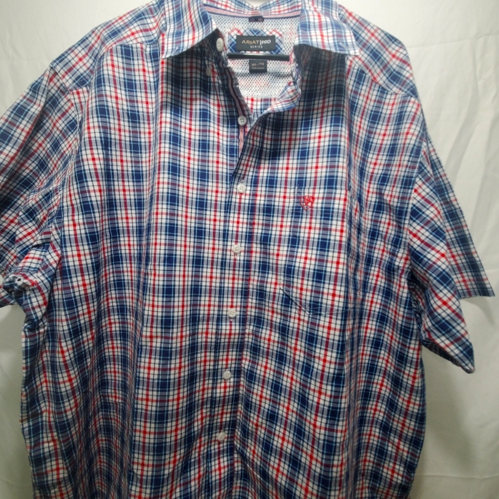 Mens Ariat Pro Series XXL Plaid Shirt